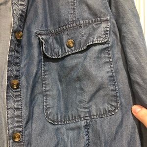 Tencel denim, ‘camp’ shirt, size 14